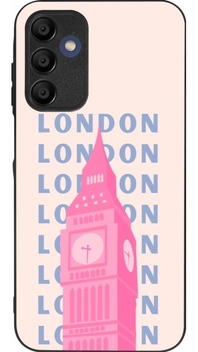 Coque Samsung Galaxy A15 - Silicone rigide noir London Pink Print