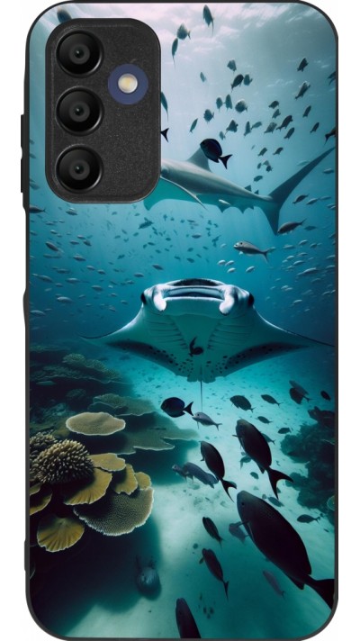 Coque Samsung Galaxy A15 - Silicone rigide noir Manta Lagon Nettoyage