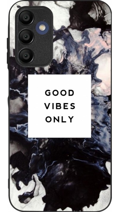 Coque Samsung Galaxy A15 - Silicone rigide noir Marble Good Vibes Only