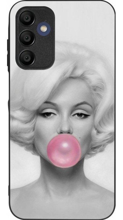 Coque Samsung Galaxy A15 - Silicone rigide noir Marilyn Bubble