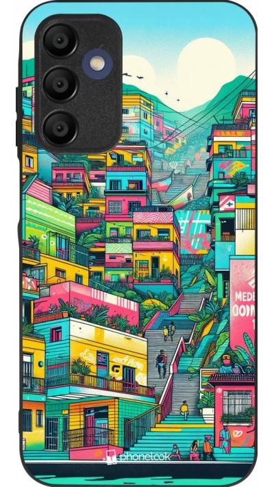 Coque Samsung Galaxy A15 - Silicone rigide noir Medellin Comuna 13 Art