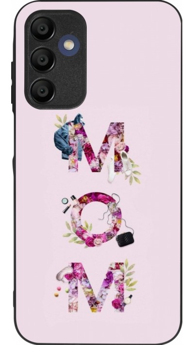 Coque Samsung Galaxy A15 - Silicone rigide noir Mom 2024 girly mom