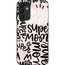 Coque Samsung Galaxy A15 - Silicone rigide noir Mom 2024 Super mom