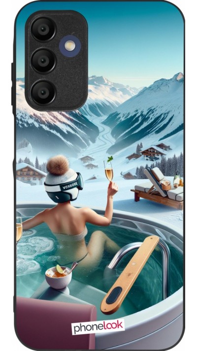 Coque Samsung Galaxy A15 - Silicone rigide noir Montagne Glamour Jacuzzi