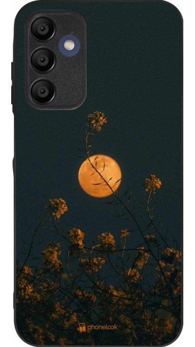 Coque Samsung Galaxy A15 - Silicone rigide noir Moon Flowers