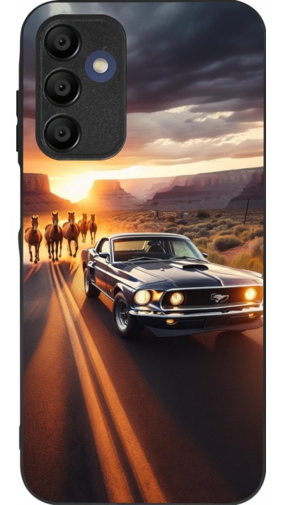 Coque Samsung Galaxy A15 - Silicone rigide noir Mustang 69 Grand Canyon