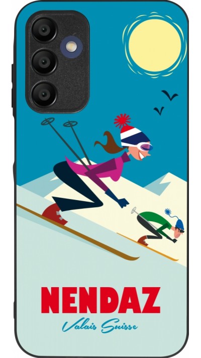 Coque Samsung Galaxy A15 - Silicone rigide noir Nendaz Ski Downhill