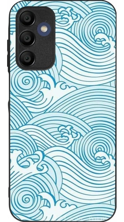 Coque Samsung Galaxy A15 - Silicone rigide noir Ocean Waves