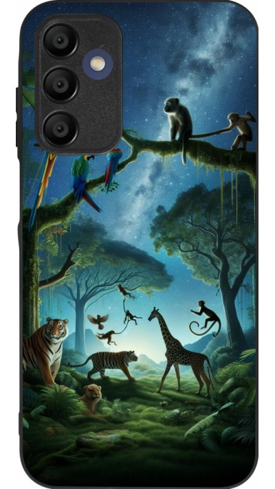 Coque Samsung Galaxy A15 - Silicone rigide noir Paradis des animaux exotiques