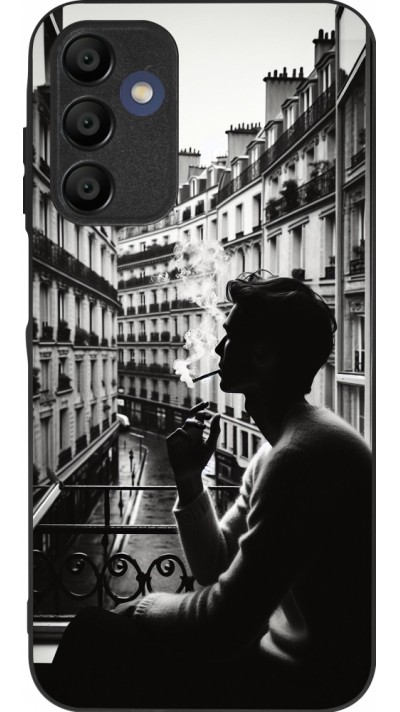 Coque Samsung Galaxy A15 - Silicone rigide noir Parisian Smoker