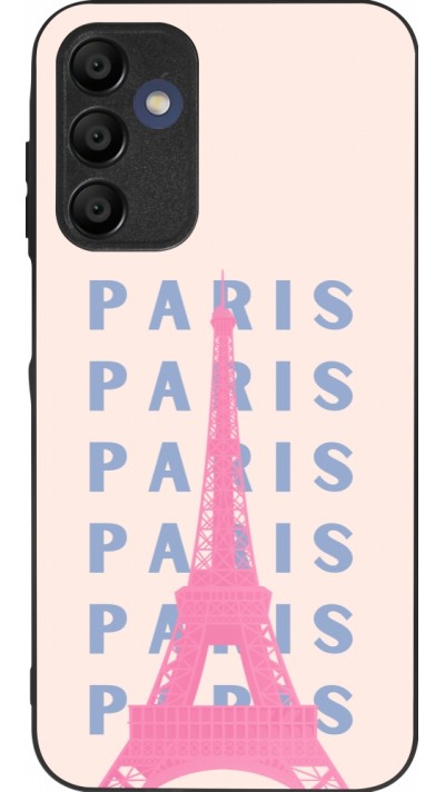 Coque Samsung Galaxy A15 - Silicone rigide noir Paris Pink Print