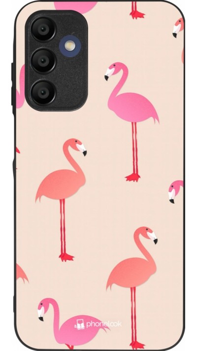 Coque Samsung Galaxy A15 - Silicone rigide noir Pink Flamingos Pattern