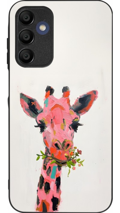 Coque Samsung Galaxy A15 - Silicone rigide noir Pink Girafe Paint