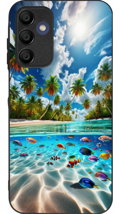 Coque Samsung Galaxy A15 - Silicone rigide noir Plage Paradis