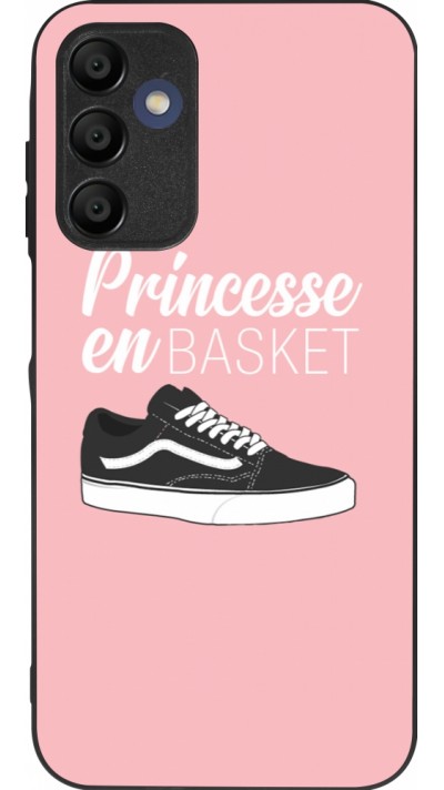 Coque Samsung Galaxy A15 - Silicone rigide noir princesse en basket