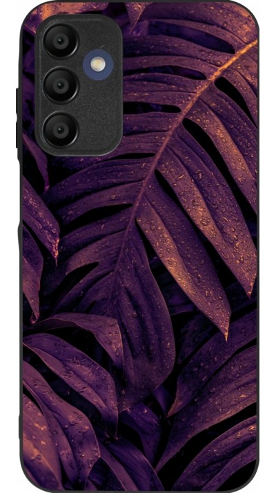 Coque Samsung Galaxy A15 - Silicone rigide noir Purple Light Leaves