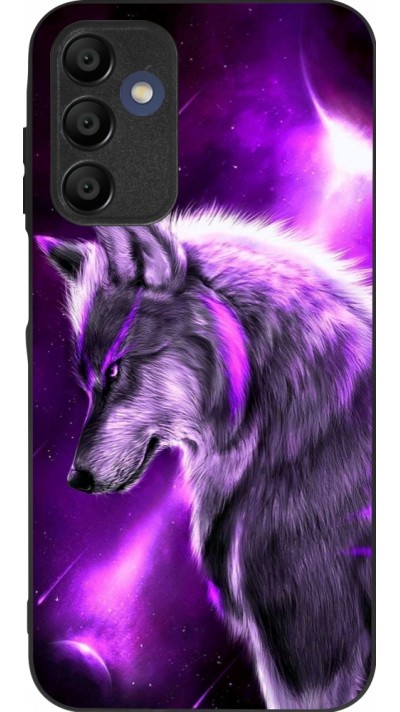 Coque Samsung Galaxy A15 - Silicone rigide noir Purple Sky Wolf