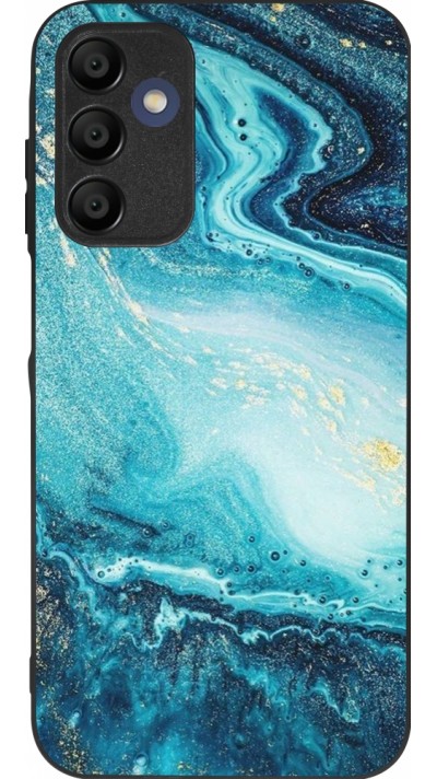 Coque Samsung Galaxy A15 - Silicone rigide noir Sea Foam Blue