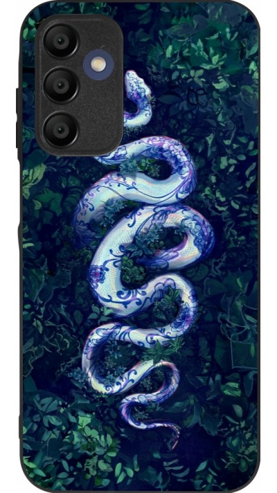 Coque Samsung Galaxy A15 - Silicone rigide noir Serpent Blue Anaconda