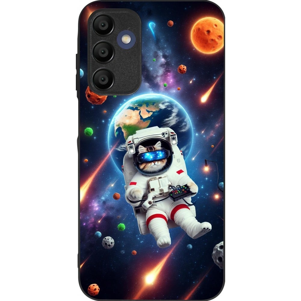 Coque Samsung Galaxy A15 - Silicone rigide noir VR SpaceCat Odyssey