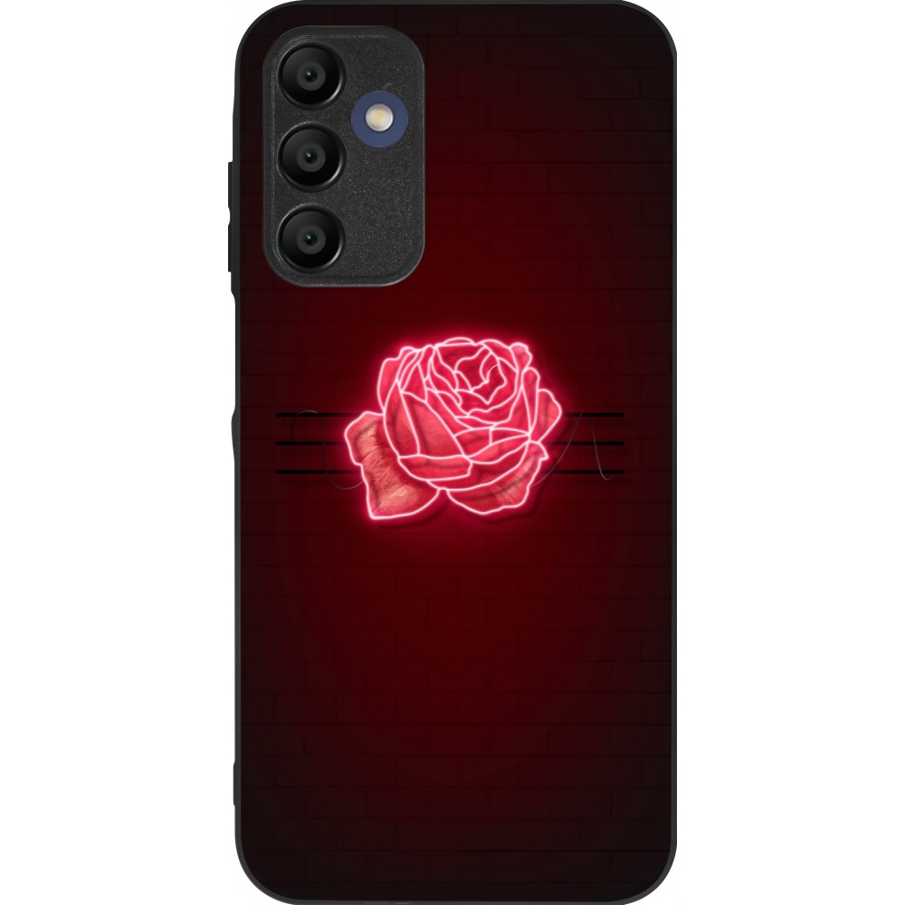 Coque Samsung Galaxy A15 - Silicone rigide noir Spring 23 neon rose