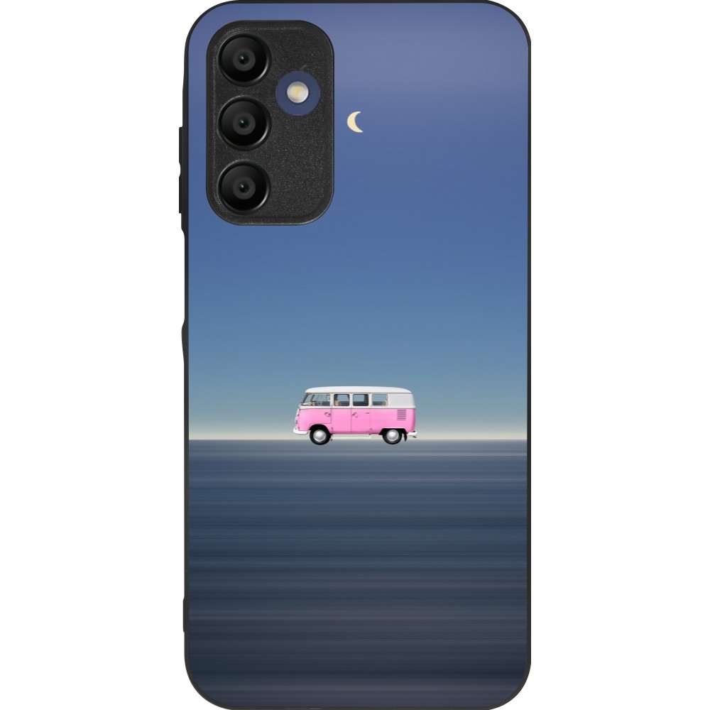 Coque Samsung Galaxy A15 - Silicone rigide noir Spring 23 pink bus