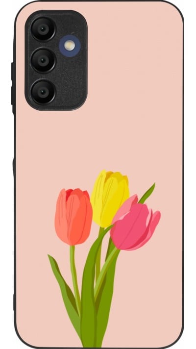 Coque Samsung Galaxy A15 - Silicone rigide noir Spring 23 tulip trio