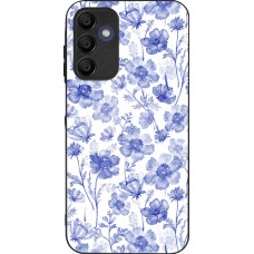 Coque Samsung Galaxy A15 - Silicone rigide noir Spring 23 watercolor blue flowers