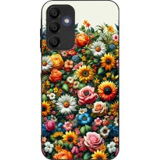 Coque Samsung Galaxy A15 - Silicone rigide noir Summer Floral Pattern