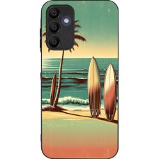 Coque Samsung Galaxy A15 - Silicone rigide noir Surf Paradise