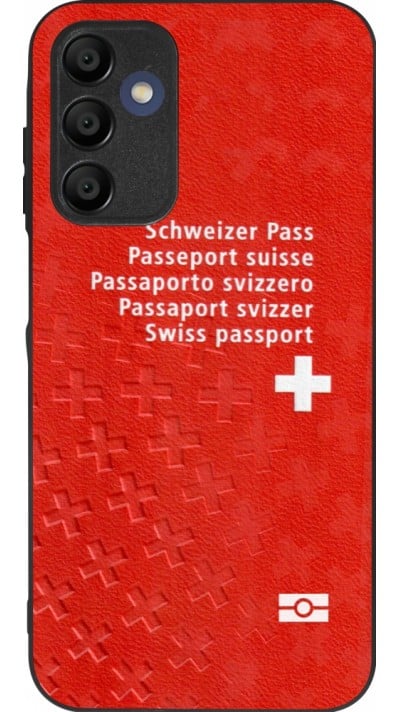 Coque Samsung Galaxy A15 - Silicone rigide noir Swiss Passport