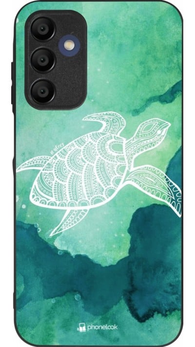 Coque Samsung Galaxy A15 - Silicone rigide noir Turtle Aztec Watercolor