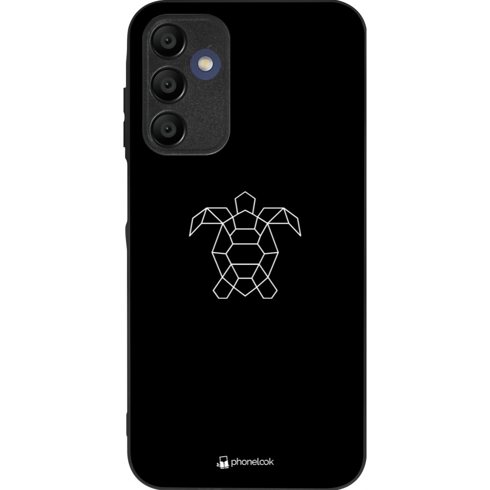 Coque Samsung Galaxy A15 - Silicone rigide noir Turtles lines on black