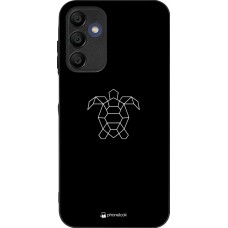 Coque Samsung Galaxy A15 - Silicone rigide noir Turtles lines on black