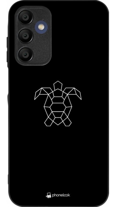 Coque Samsung Galaxy A15 - Silicone rigide noir Turtles lines on black