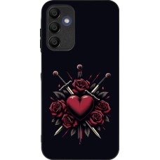 Coque Samsung Galaxy A15 - Silicone rigide noir Valentine 2024 gothic love