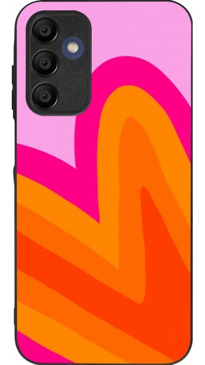 Coque Samsung Galaxy A15 - Silicone rigide noir Valentine 2024 heart gradient