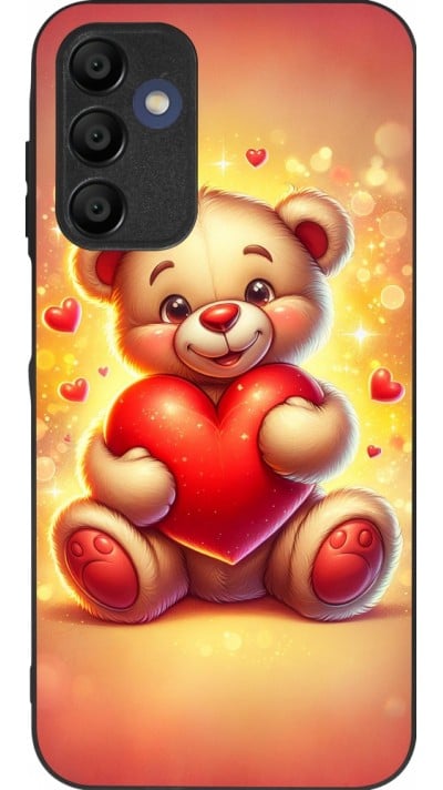 Coque Samsung Galaxy A15 - Silicone rigide noir Valentine 2024 Teddy love