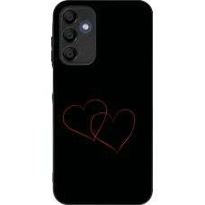 Coque Samsung Galaxy A15 - Silicone rigide noir Valentine 2023 attached heart