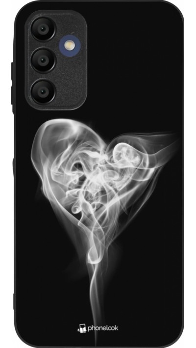 Coque Samsung Galaxy A15 - Silicone rigide noir Valentine 2022 Black Smoke