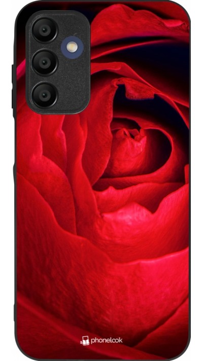 Coque Samsung Galaxy A15 - Silicone rigide noir Valentine 2022 Rose