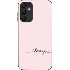 Coque Samsung Galaxy A15 - Silicone rigide noir Valentine 2023 i love you writing