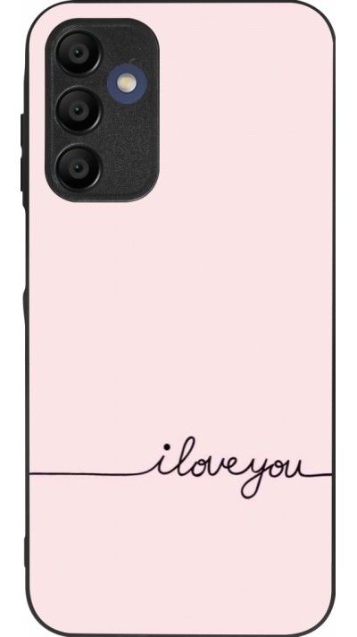 Coque Samsung Galaxy A15 - Silicone rigide noir Valentine 2023 i love you writing