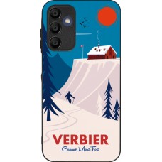 Coque Samsung Galaxy A15 - Silicone rigide noir Verbier Cabane Mont-Fort