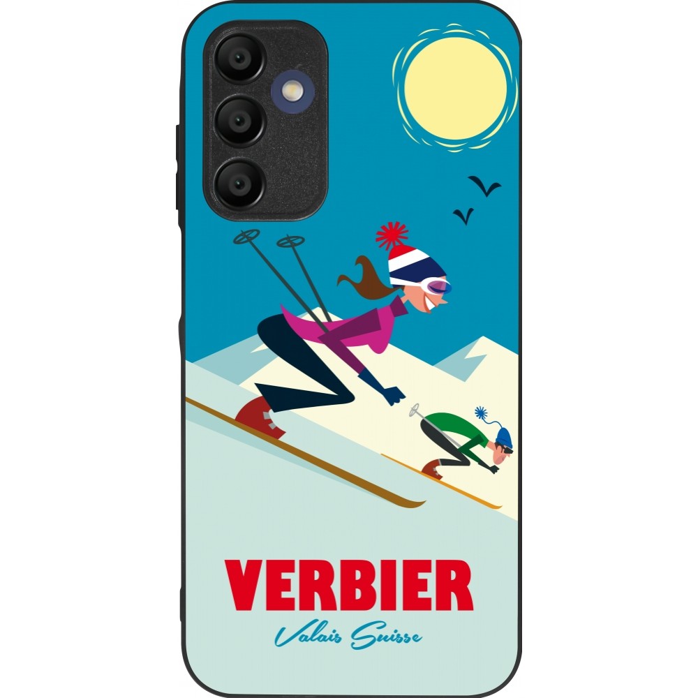 Coque Samsung Galaxy A15 - Silicone rigide noir Verbier Ski Downhill