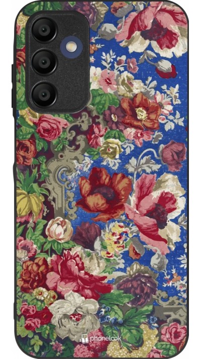 Coque Samsung Galaxy A15 - Silicone rigide noir Vintage Art Flowers