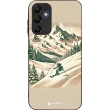 Coque Samsung Galaxy A15 - Silicone rigide noir Vintage Ski Mountain