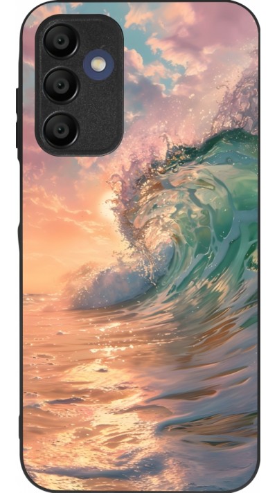 Coque Samsung Galaxy A15 - Silicone rigide noir Wave Sunset