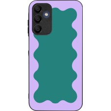 Coque Samsung Galaxy A15 - Silicone rigide noir Wavy Rectangle Green Purple