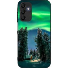 Coque Samsung Galaxy A15 - Silicone rigide noir Winter 22 Northern Lights